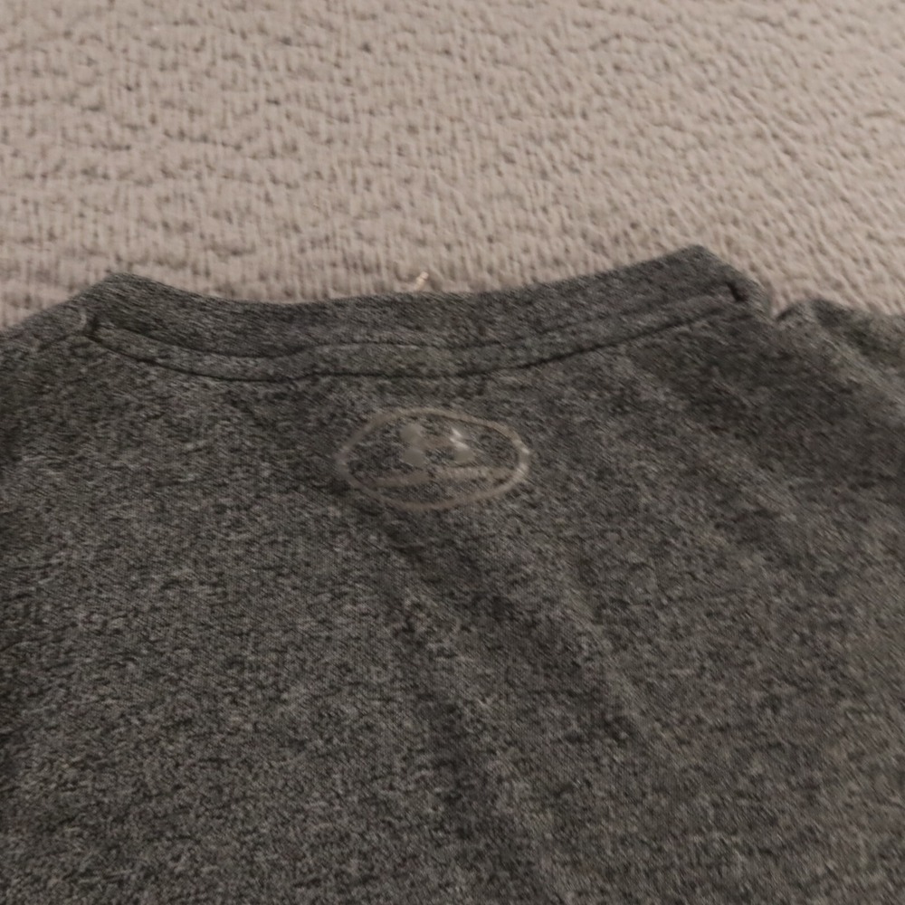 Under Armour Shirt Womens M Gray Cotton Short Sleeve HeatGear - Picture 7 of 10